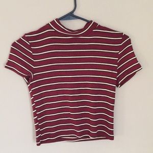 Cropped Maroon T-shirt